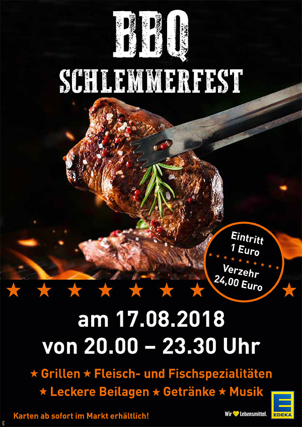 Einladung zum BBQ SCHLEMMERFEST am 25.05.2019