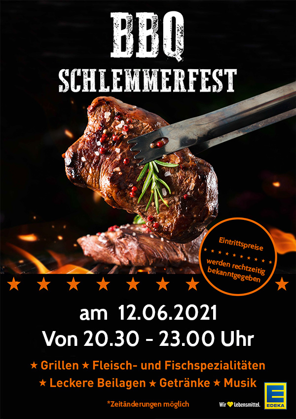 Einladung zum BBQ SCHLEMMERFEST am 12.06.2021